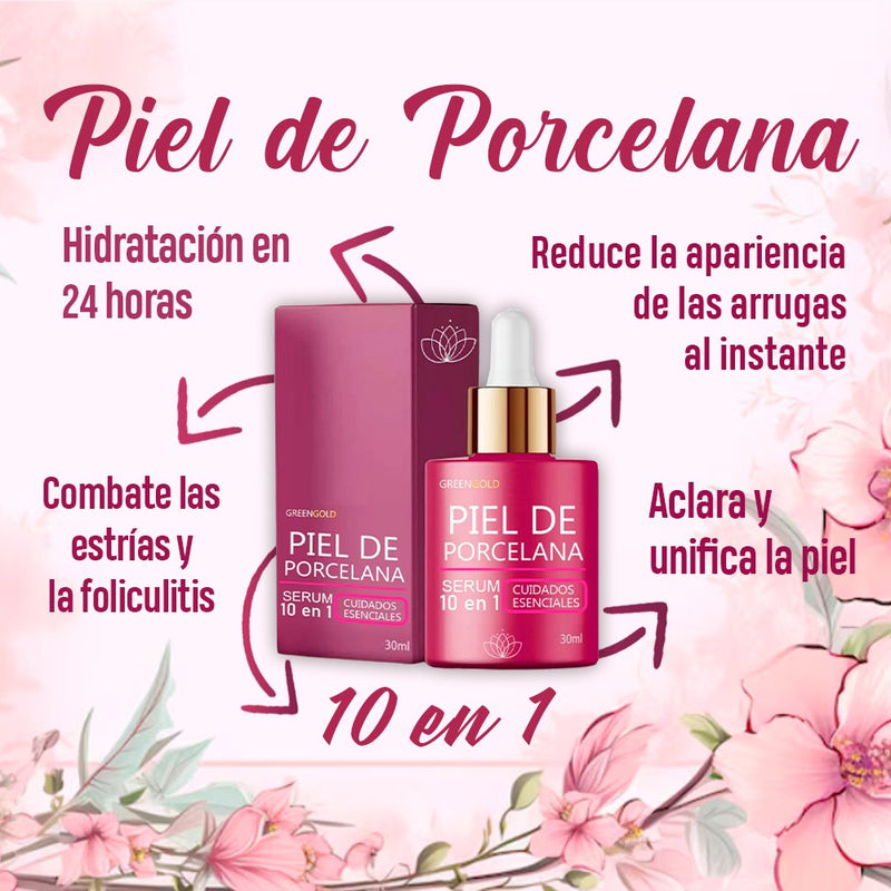 PIEL DE PORCELANA SÉRUM 10 EN 1 - 49%OFF + ENVIO GRATIS